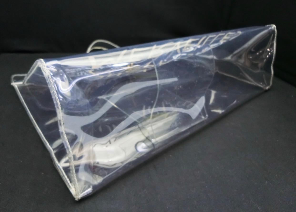 MINT. Vintage Hermes clear, transparent vinyl Kelly bag, Japan limited Edition.  3