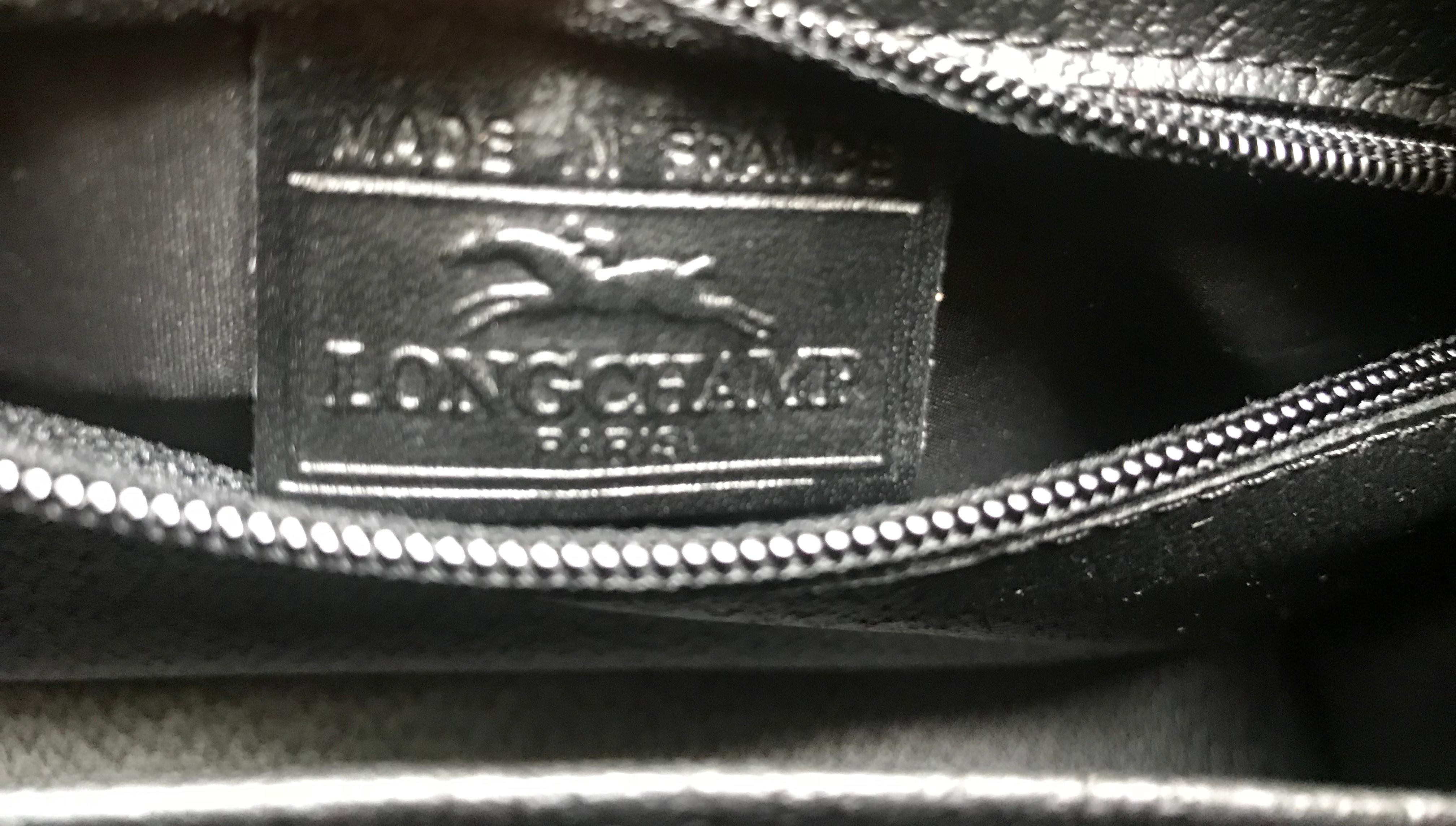 Longchamp Vintage Shoulder bag with changeable black green and red flaps For Sale 4