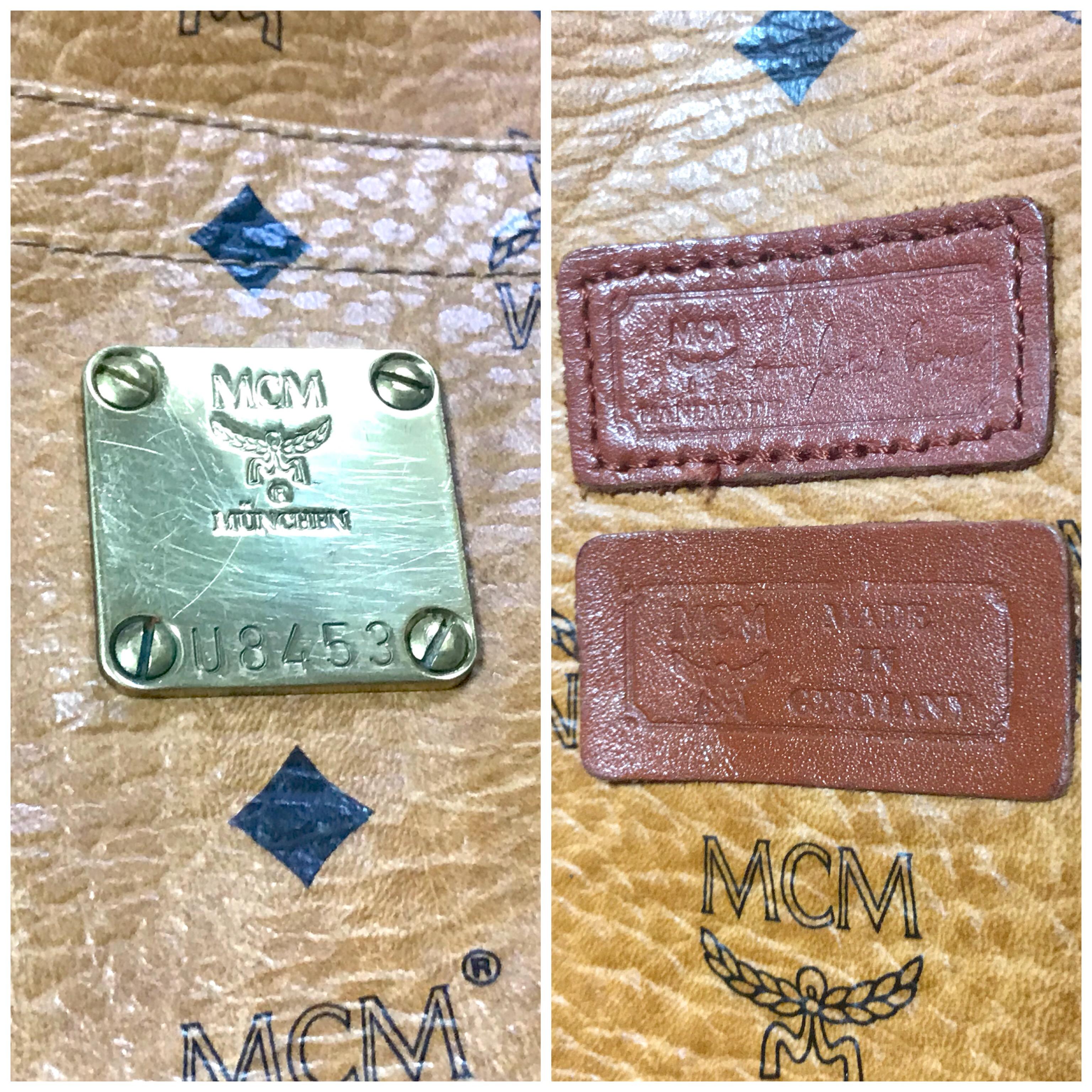 MCM brown monogram large tote shoulder bag, 1990s  For Sale 13