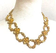 Kenzo Vintage golden flower necklace