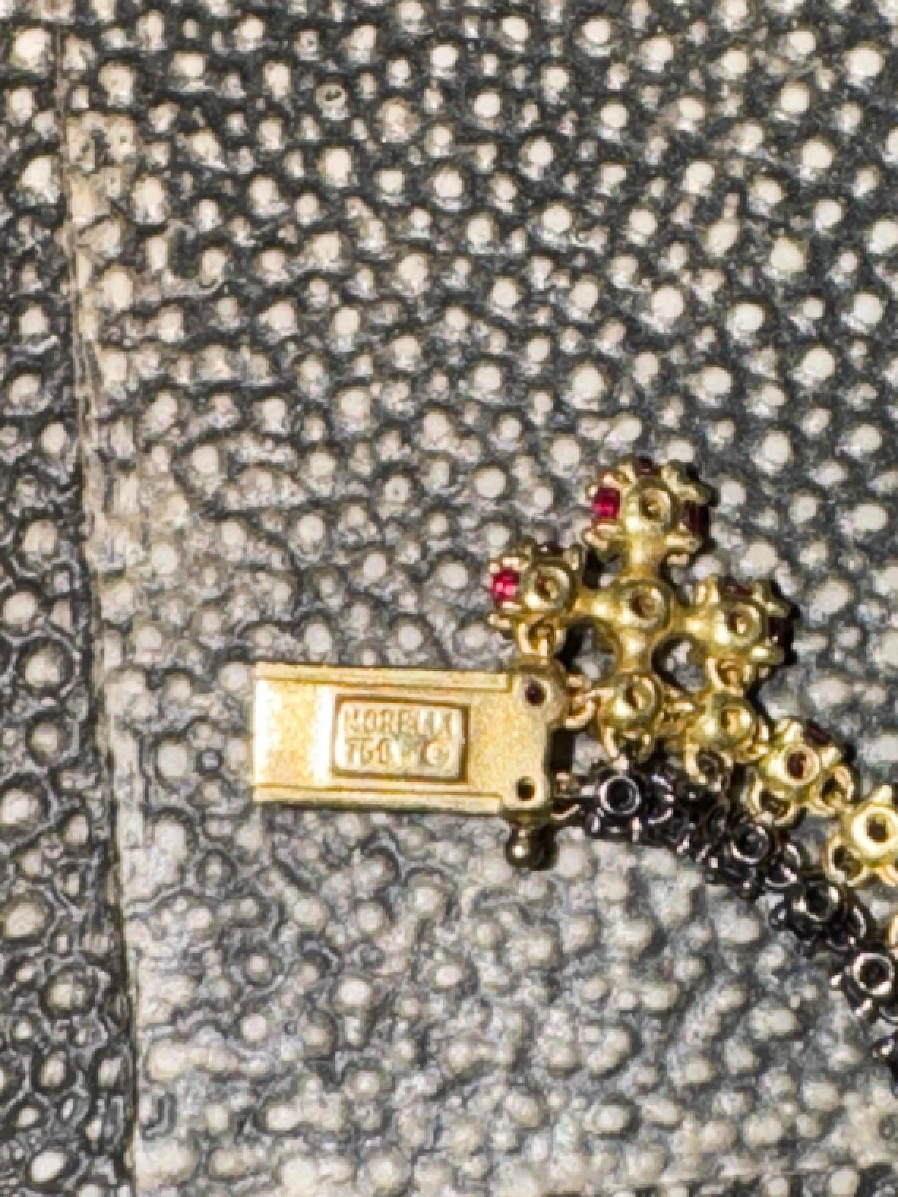 Paul Morelli Black Diamond and Ruby Collar Necklace For Sale 5