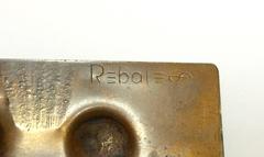 1950's REBAJES Copper Ubangi Rectangular brooch