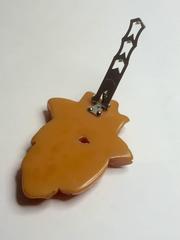 1930s Bakelite Carved Figural Strawberries Dress Clip/Brooch