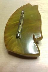1930s Bakelite Stylized Horse Head  Pin Brooch