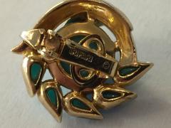 1960s TRIFARI Jewels of India Pin/Brooch and Earring Set