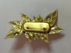 Large 1940s MIRIAM HASKELL Antiqued Goldtone Floral Brooch/ Pin
