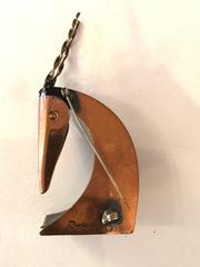 Rebajes Mid Century Anodized Copper Stylized Antelope Brooch Pin