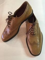 Dries van Noten Camel Leather Italian Brogue Low Heel Lace Shoe Ladies