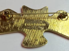 PACO RABANNE Fun Gilt and Resin BAT Brooch/Pin Halloween