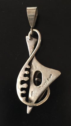 REBAJES Sterling Modernist Biomorphic Pendant for Necklace