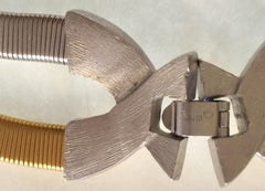 Kunio Matsumoto TRIFARI late 60s Silver and Goldtone Architectural Necklace