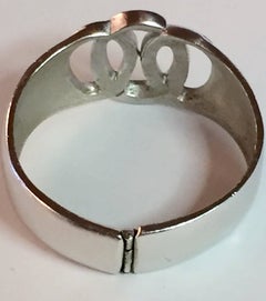 Kunio Matsumoto 1960s TRIFARI Mixed Metals Silver and Goldtone Hinged Bracelet