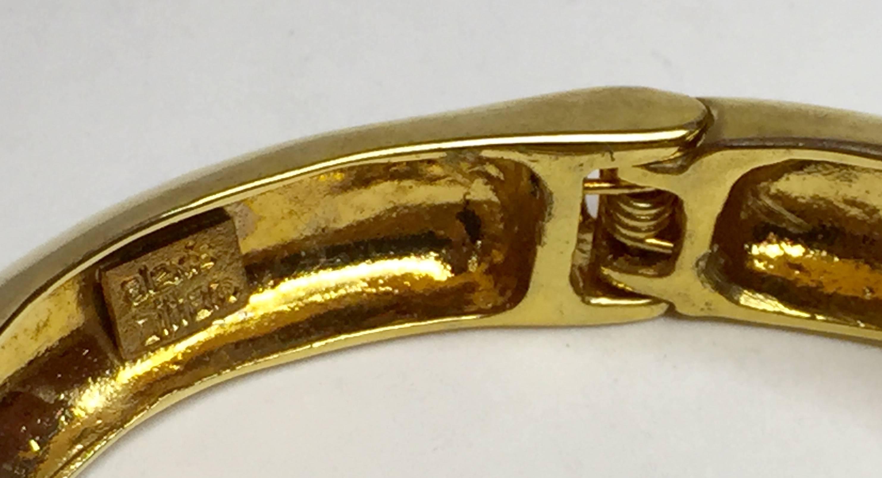 Women's 21st Century Alexis Bittar Unusual Goldtone Hinged Bracelet For Sale