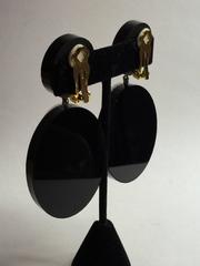 21st Century Black and White Lucite Acrylic Judith Hendler Drop Earrings