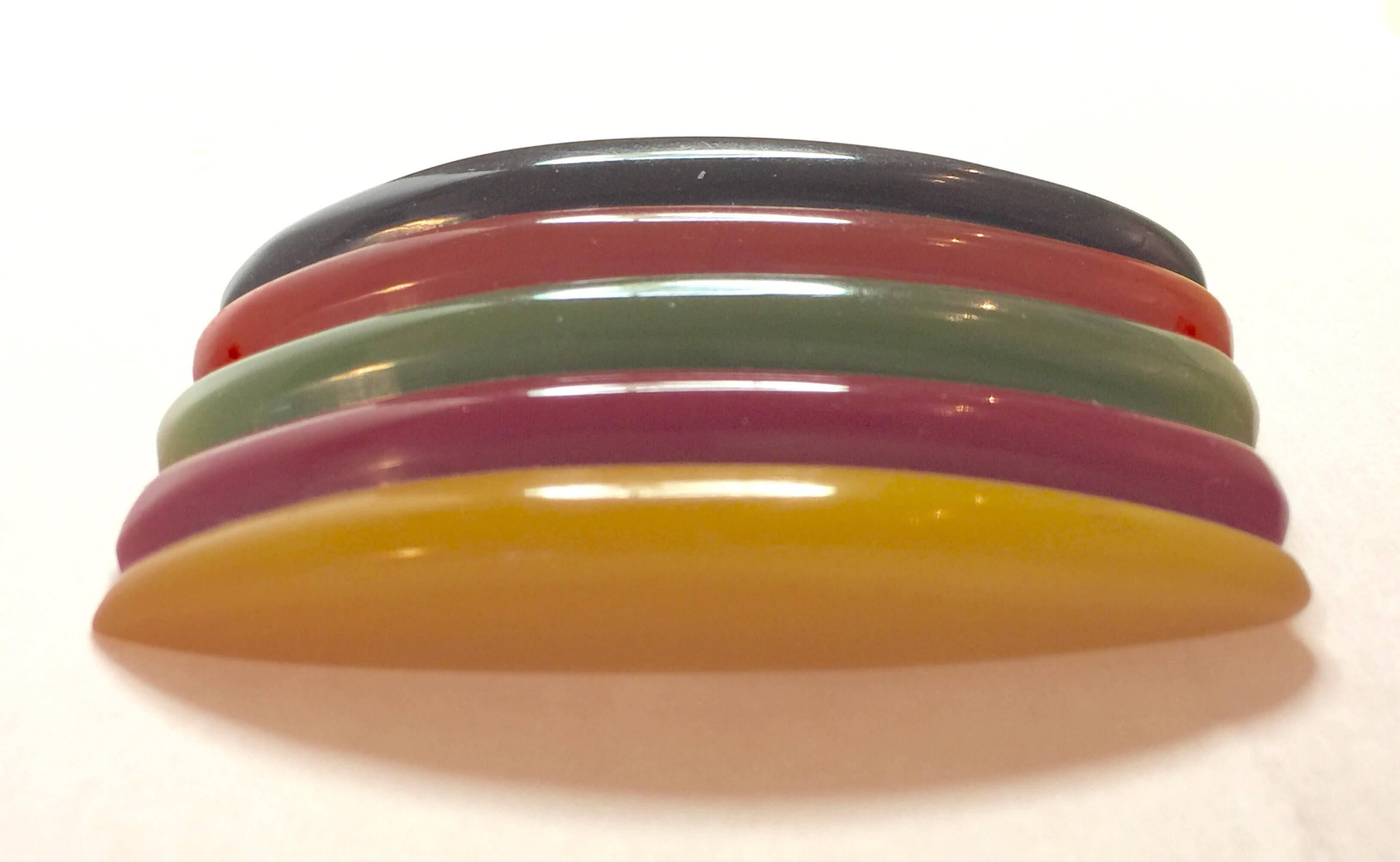 1930s  Bakelite Multicolor Geometric PHILADELPHIA Brooch/Pin In Excellent Condition For Sale In Palm Springs, CA