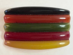 1930s  Bakelite Multicolor Geometric PHILADELPHIA Brooch/Pin