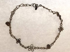 1980s Martha Sturdy Bronze Coiled  Modernist Flower Necklace