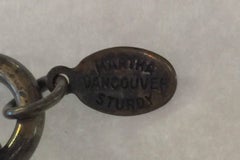 1980s Martha Sturdy Vancouver Bronze Modernist Link Charm Bracelet