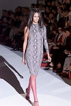 Gucci S/S 2000 grey snakeskin python print skirt