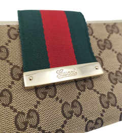 Gucci tan monogram canvas continental wallet