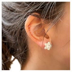 Pendientes Dolores Ortega Gardenia de plata de ley