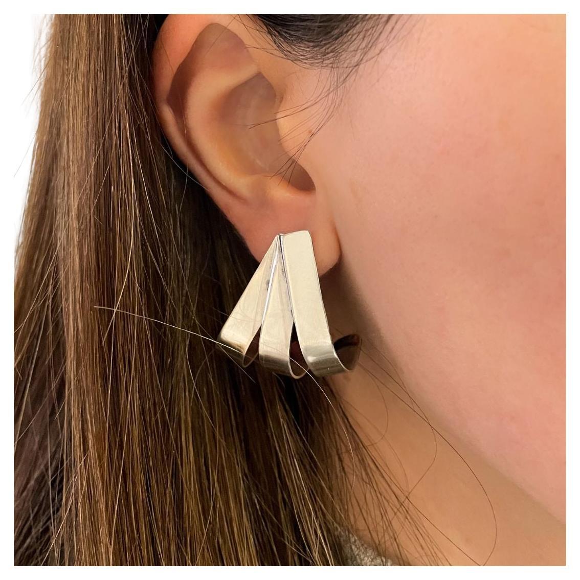 Dolores Ortega Awana Statement Stud Sterling Silver Earrings