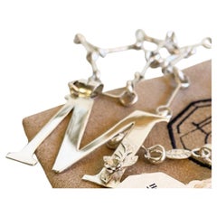 Dolores Ortega Botanical Initial Necklace in 925 Sterling Silver