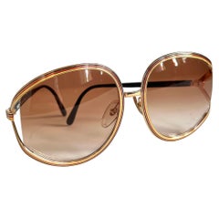 Nuovo Occhiali da sole vintage Christian Dior 2475 Oversize Gold