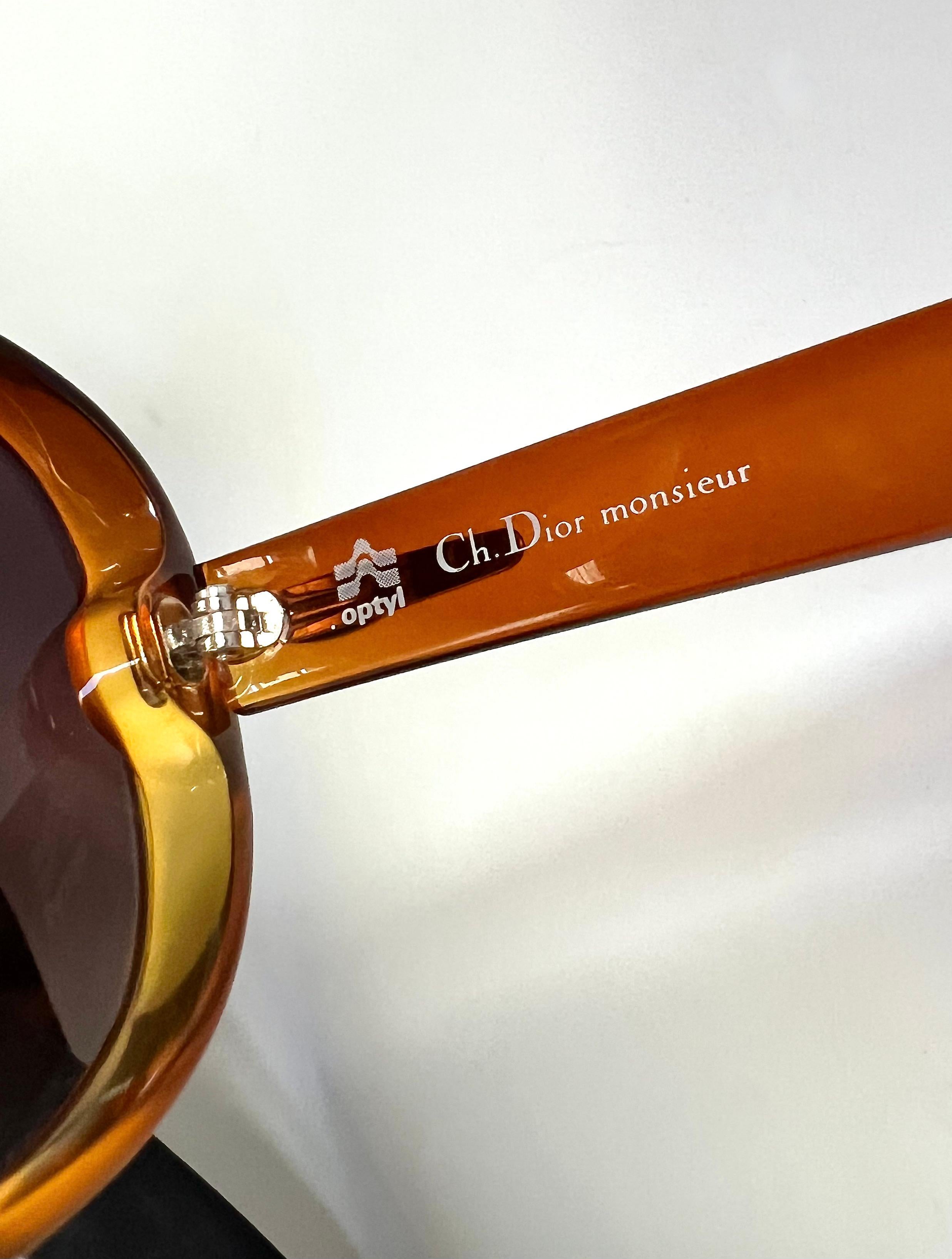 Brown Occhiali da sole Christian Dior Oversize Monsieur in vendita