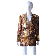 HERMÈS - 1990s Vintage Women's Silk Blazer by Oliver Kermit