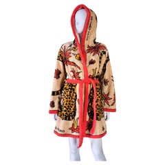 HERMÈS - Vintage Cotton Bathrobe "Les Leopards" by Christiane Vauzelles