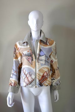 HERMÈS - Chaqueta corta vintage de seda y algodón de doble cara - Por Loïc Dubigeon