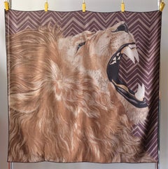 HERMÈS - Alice Shirley Roaaaaar Cashmere Silk Scarf 100 cm Fashion