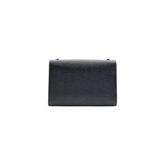 Saint Laurent Small Kate Grain de Poudre Pebbled Leather Shoulder Bag Black
