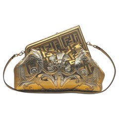 Fendi x Versace Fendace Fendi First Medium Gold Baroque Bag 8BP127 - NWOT