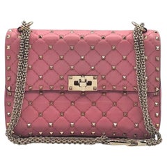 Valentino Garavani Rockstud Spike Medium Pink Leather Shoulder Bag - NWOT