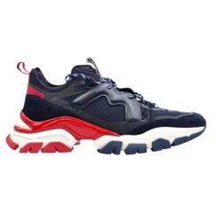 Moncler Leave No Trace Tricolor Trainer Sneakers Mesh and Suede EU 45 US 12 NWOB