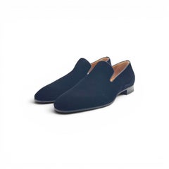 Christian Louboutin Dandelion Velvet Tuxedo Loafers Black EU 42.5 US 9.5 - NWOB