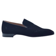 Christian Louboutin Dandelion Velvet Tuxedo Loafers Black EU 42.5 US 9.5 - NWOB
