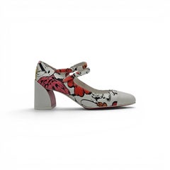Christian Louboutin x Shun Sudo Miss Jane 55mm Leather Pumps Floral EU 37 US 7