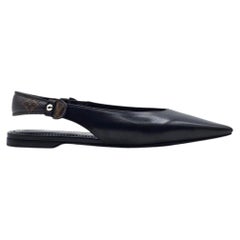 Louis Vuitton Legacy Slingback Ballerina Flats Black EU 36.5 US 6.5 - NWB