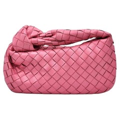 Bottega Veneta Jodie Intrecciato Leather Shoulder Hobo Bag in Pink - Preowned