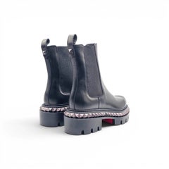 Christian Louboutin St Emilia Pyraclou Women's Leather Boots Black EU 37 US 7