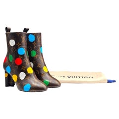 Louis Vuitton x Yayoi Kusama Monogram Dots Coated Ankle Boots EU 35 US 5 - NWOB