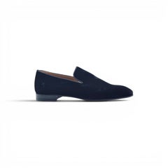 Christian Louboutin, mocassini da smoking in velluto "Dandelion", neri, taglia EU 41, US 8 - NWOB