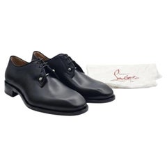 Christian Louboutin Men Chambeliss Leather Derby Shoes Black EU 41.5 US 8.5