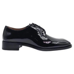 Christian Louboutin Men Chambeliss Patent Leather Derby Shoes Black EU 39 US 6