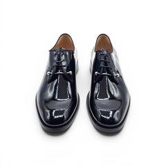 Christian Louboutin Men Chambeliss Patent Leather Derby Shoes Black EU 39 US 6