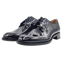Christian Louboutin Men Chambeliss Patent Leather Derby Shoes Black EU 39 US 6