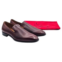 Mocassini Christian Louboutin Danny Flex in pelle marrone, taglia 41 (US 8) - Come nuovi